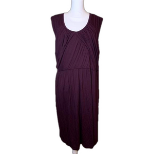 Soma Draped Front Sleeveless Dress Merlot Size XXL NWT